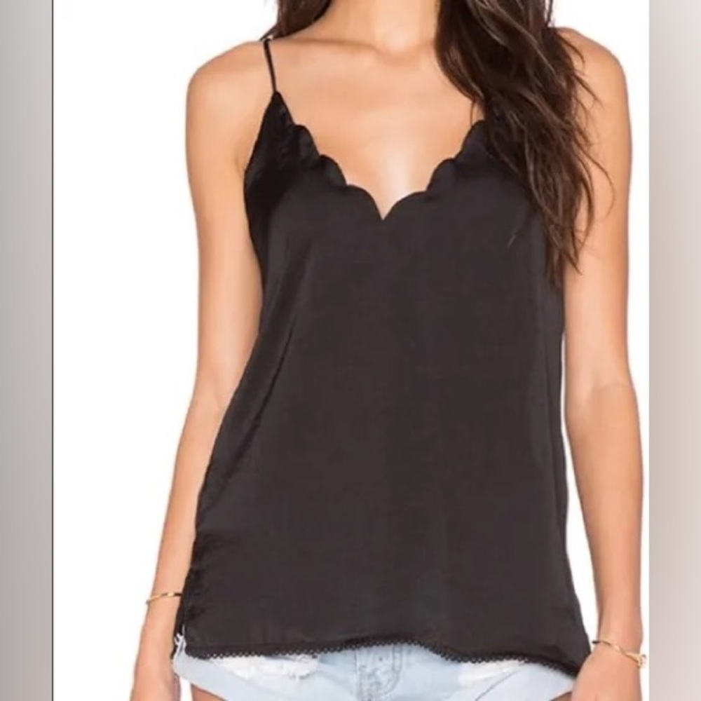 Free People Intimately Scalloped Tank Black Size M